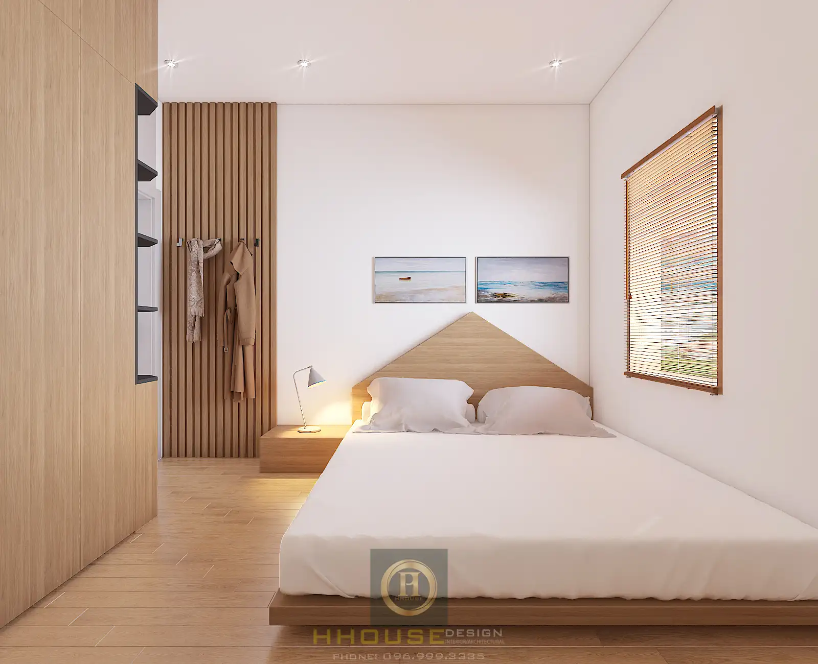 Phối cảnh phòng ngủ hiện đại