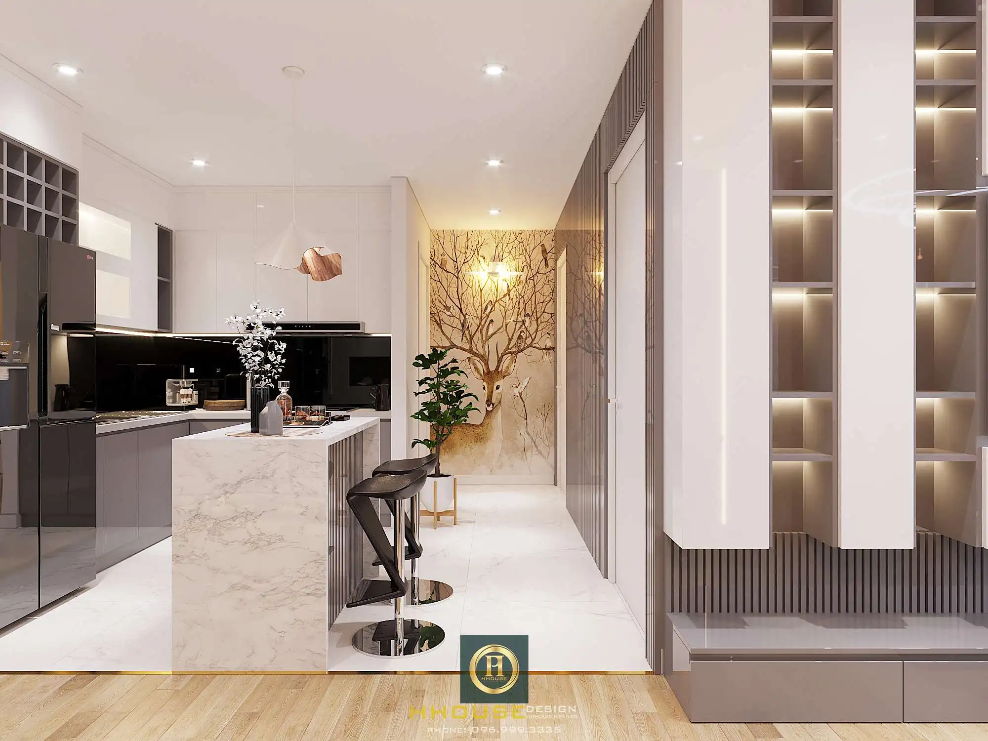 Thiết kế nội thất chung cư Anland Lakeview phong cách hiện đại HH.NT2201