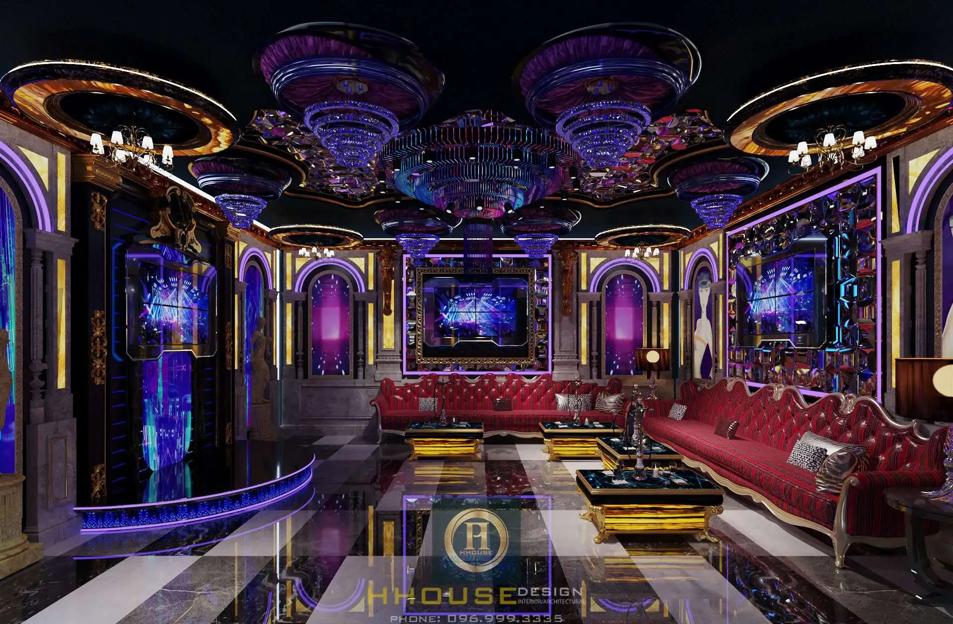 Phối cảnh phòng hát karaoke