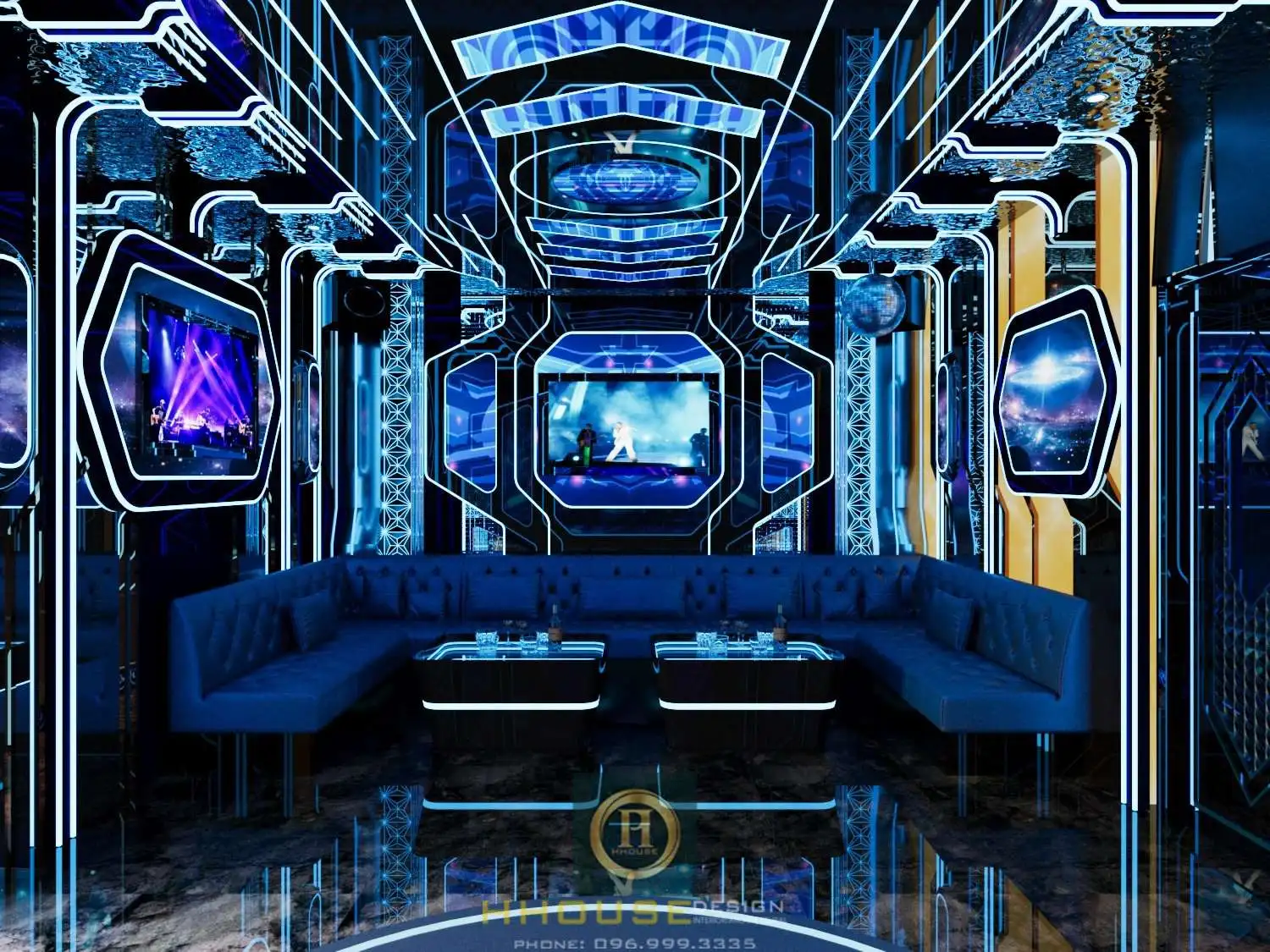 Phối cảnh phòng hát karaoke