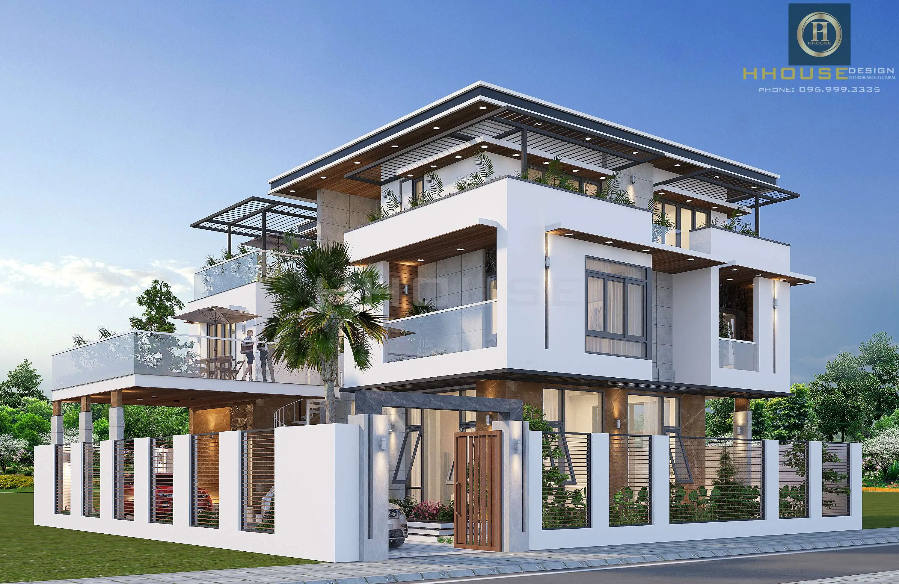 Mẫu biệt thự phong cách hiện đại đẹp - HH.KT2503